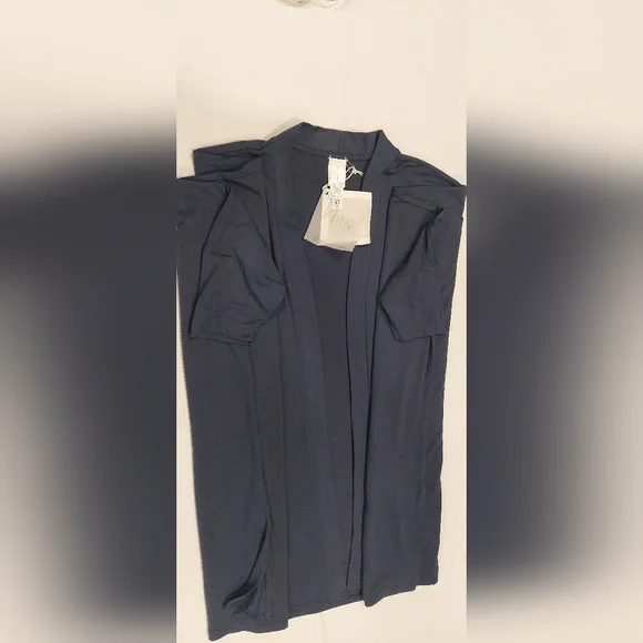 Gray Open Front Cardigan Sweater Lightweight - Picture 8 of 8